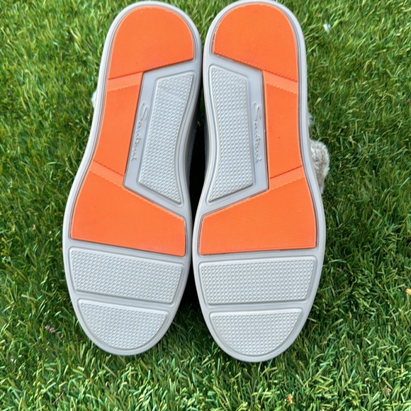 Santoni Faux Fur Suede Boots - Picture 4 of 6